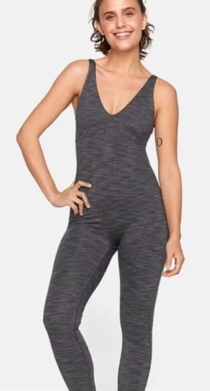 Outdoor Voices FreeForm Unitard Jumpsuit Grey Women's Size Small